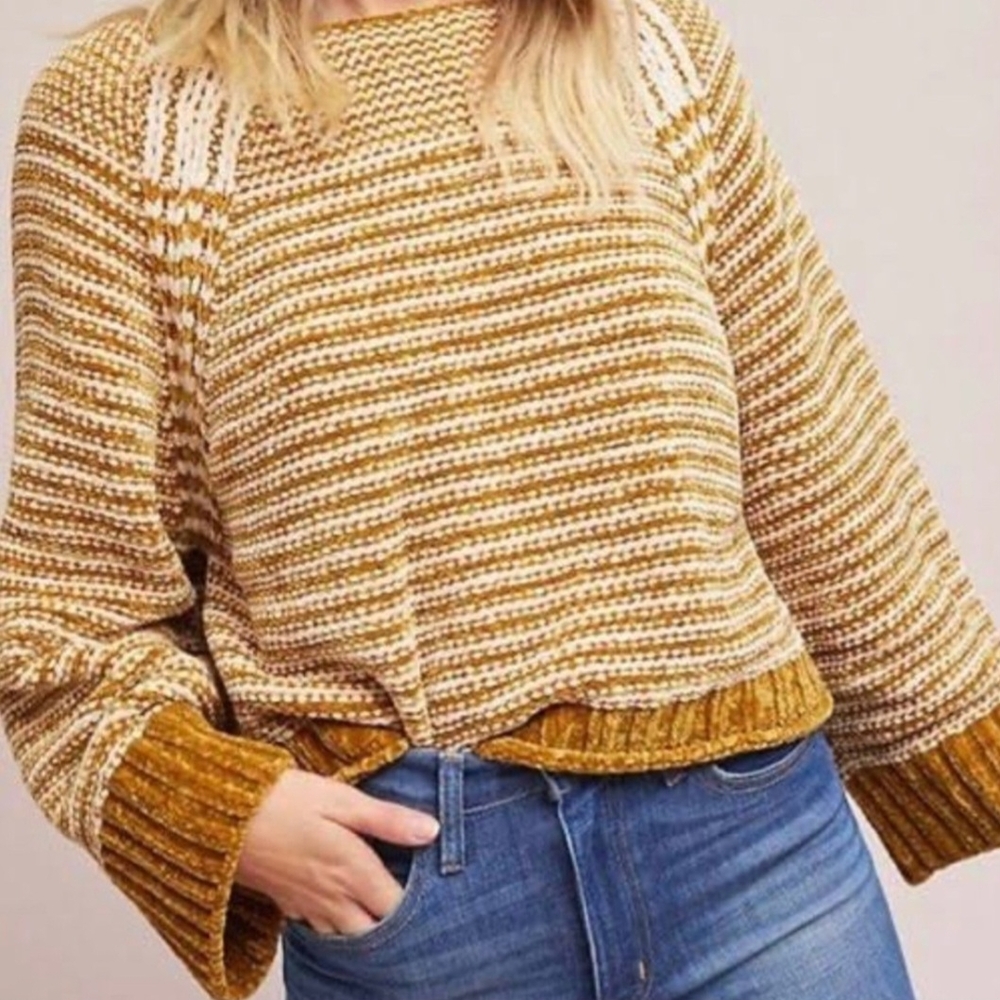 Moth Chenille Striped Oversized Sweater Medium